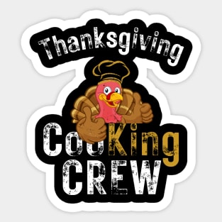 Thanksgiving Cooking Crew Culinary Chef King Retro Cool Sticker